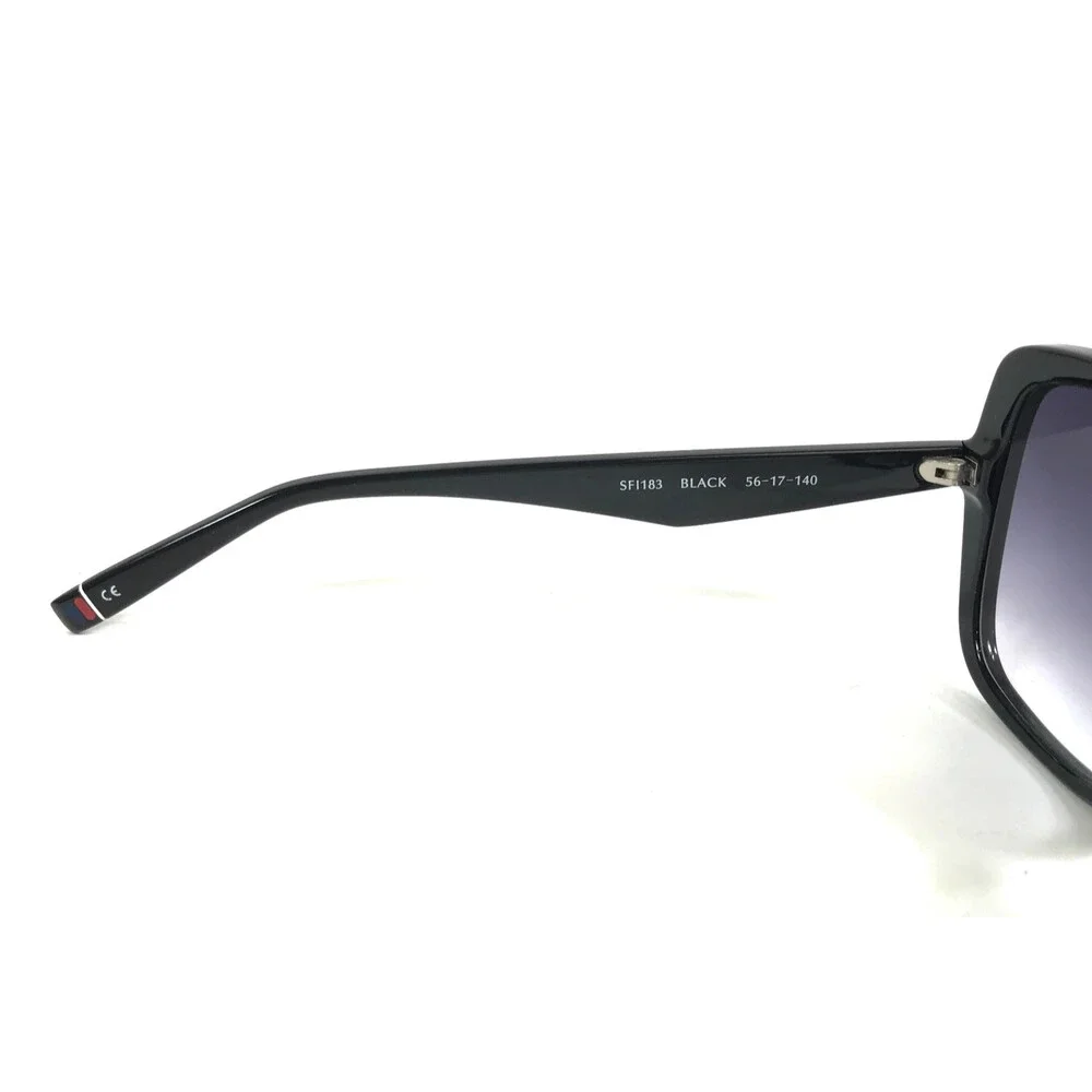 Fila Sunglasses SFI183 BLACK Butterfly Oversized Frame with Gray Gradient Lenses